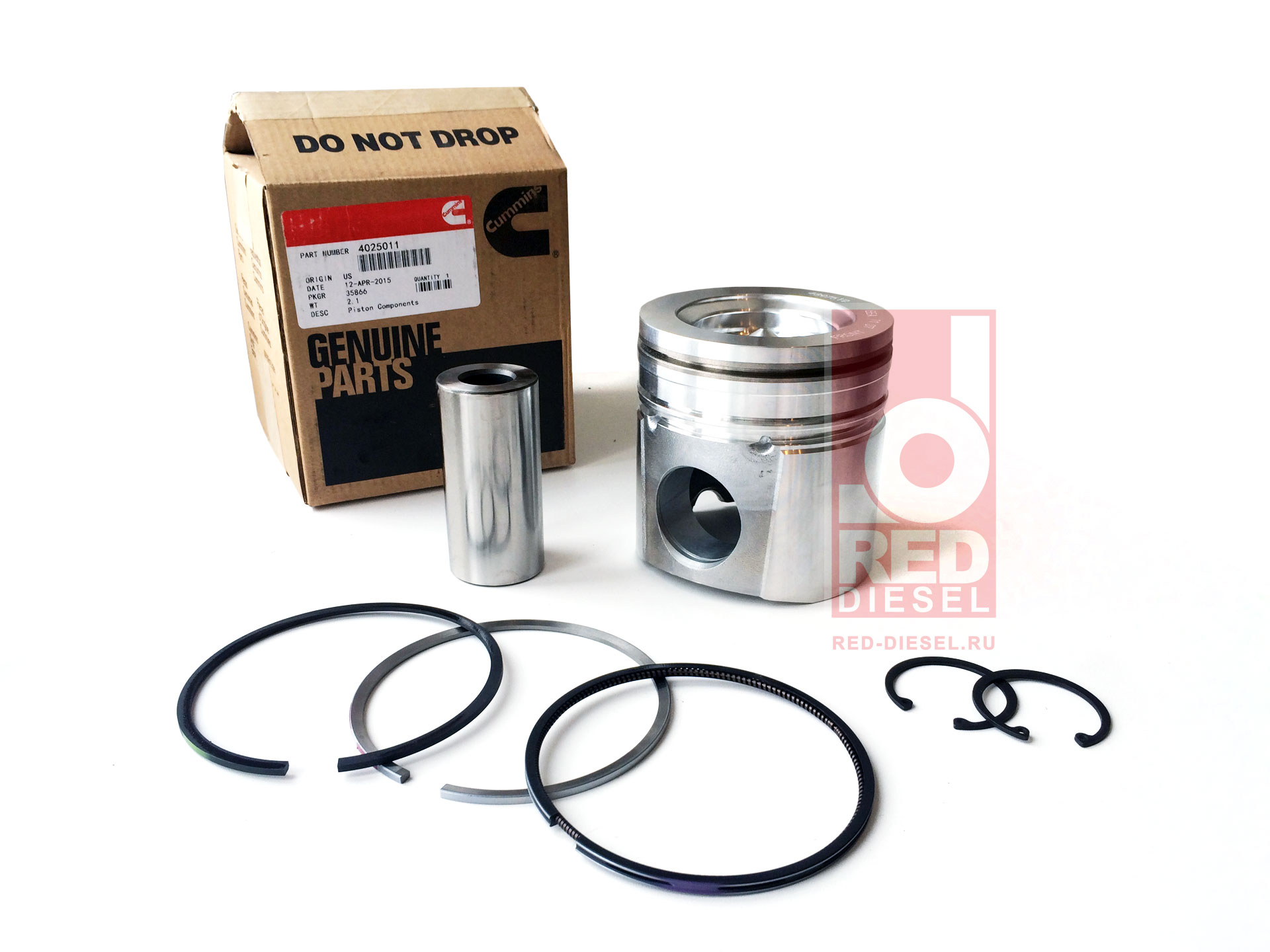 Поршень в сборе (102 мм, с кольцами и пальцем) ISBe, ISDe 3.9, 5.9